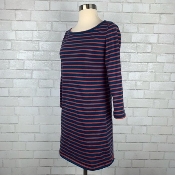 Joie Shift Dress Striped Knit Winberry Navy Blue Mini Stretch Preppy Nautical S - Picture 6 of 10
